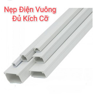 1 cây nẹp điện nhựa vuông dài 1m7 đủ size 1p5 ,2p, 2p5, 3p, 4p