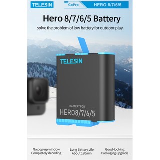 Pin telesin cho gopro hero 8/7/6/5