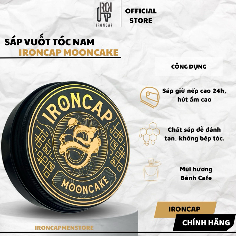 Sáp Vuốt Tóc Nam Ironcap Mooncake - Wax Vuốt Tóc Chính Hãng IRONCAP