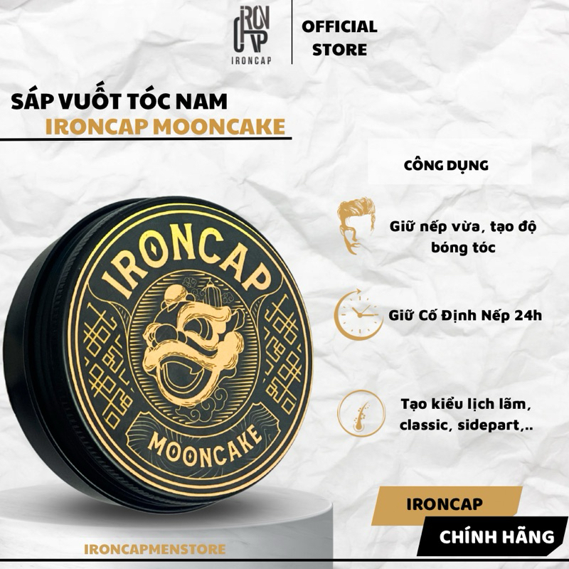 Sáp Vuốt Tóc Nam Ironcap Mooncake - Wax Vuốt Tóc Chính Hãng IRONCAP