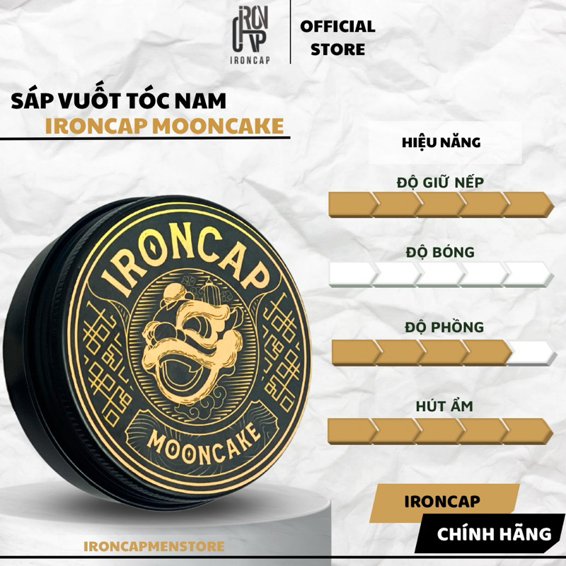 Sáp Vuốt Tóc Nam Ironcap Mooncake - Wax Vuốt Tóc Chính Hãng IRONCAP