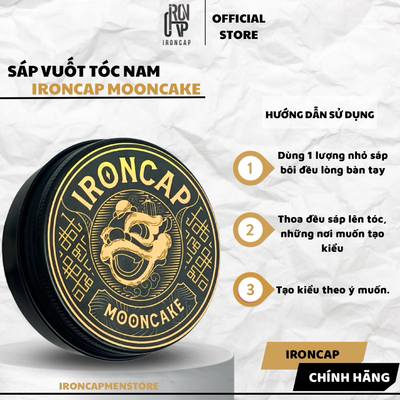Sáp Vuốt Tóc Nam Ironcap Mooncake - Wax Vuốt Tóc Chính Hãng IRONCAP
