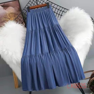 Chân váy jeans giấy dáng dài mềm mát hàng qc loại 1