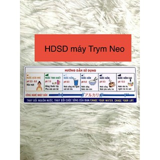 Tờ hướng dẫn sử dụng máy lọc nước ion kiềm.