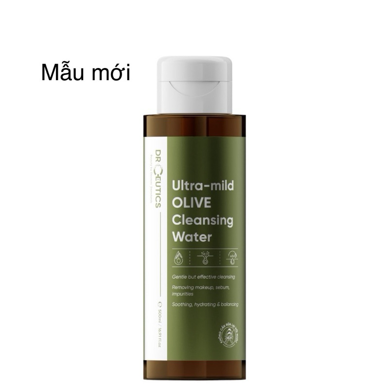 Nước Tẩy Trang Làm Sạch Dịu Nhẹ Drceutics Ultra-Mild Olive Cleansing Water 500ml