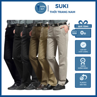 Quần kaki nam trung niên cao cấp - quan nam công sở ống đứng suông tây nam -XM02