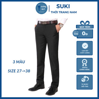 (SALE LỖ VỐN) QUẦN TÂY NAM ỐNG SUÔNG CÔNG SỞ CÓ 3 MÀU ĐEN, XÁM, XANH ĐEN ĐÃ LÊN LAI-XM014