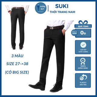 Xả hàng 2 quần âu nam ống suông size 27 đến 34 mặc đi làm công sở, văn phòng không sợ bị lỗi thời-XM034