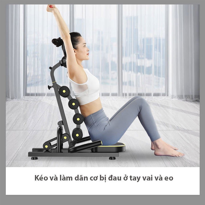 Máy Tập YoGa KT2024 - Máy Tập Bụng Ghế tập thể hình tại nhà gấp gọn,khung thép chịu lực - Ghế Tập Bụng Đa Năng