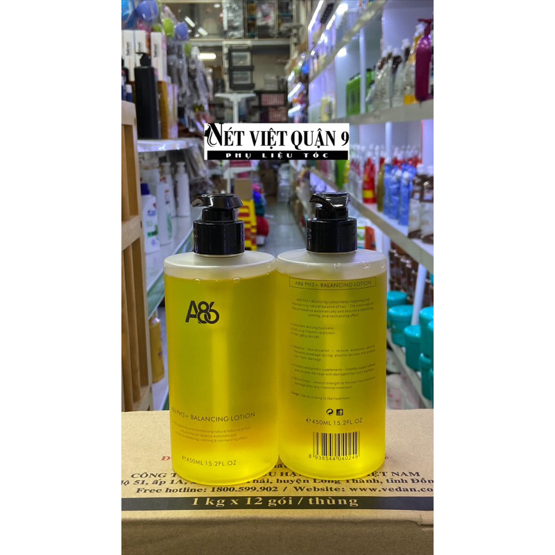 PH3+ A86 khử kiềm hàn gắn liên kết bổ xung vitamin protein cho tóc chai 450ml