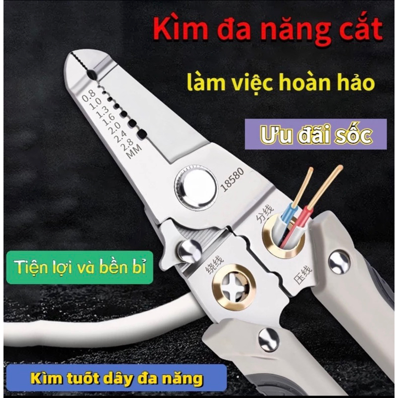 Kìm tuốt dây điện đa năng