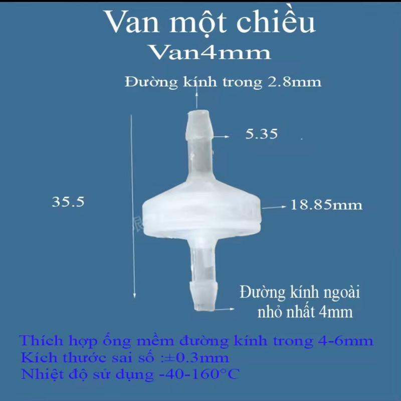 ✅Van 1 chiều (lúp bê) dùng cho chất lỏng hoặc khí