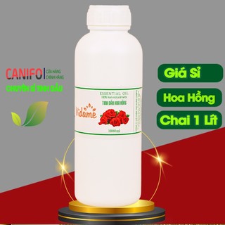 Giá Buôn, 1 Lít Tinh dầu hoa hồng Canifo nguyên chất, Hoa hồng tự nhiên cao cấp, Chai 1000ml Giá Rẻ, Kho Buôn Tinh Dầu
