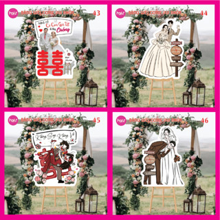 BẢNG CHỮ NHẬT WELCOME VUI NHỘN ĐÁM CƯỚI - ĐÁM HỎI - SINH NHẬT DÀY 5mm HAFU HOUSE [34-50]