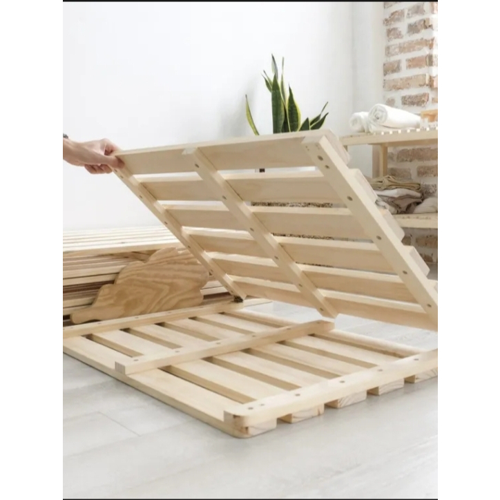 GIƯỜNG PALLET GẤP GỌN GỖ THÔNG