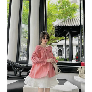 Set áo tay bồng kèm chân váy