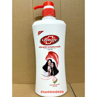 Dầu gội Lifebuoy Tóc mềm mượt chai 640g đỏ
