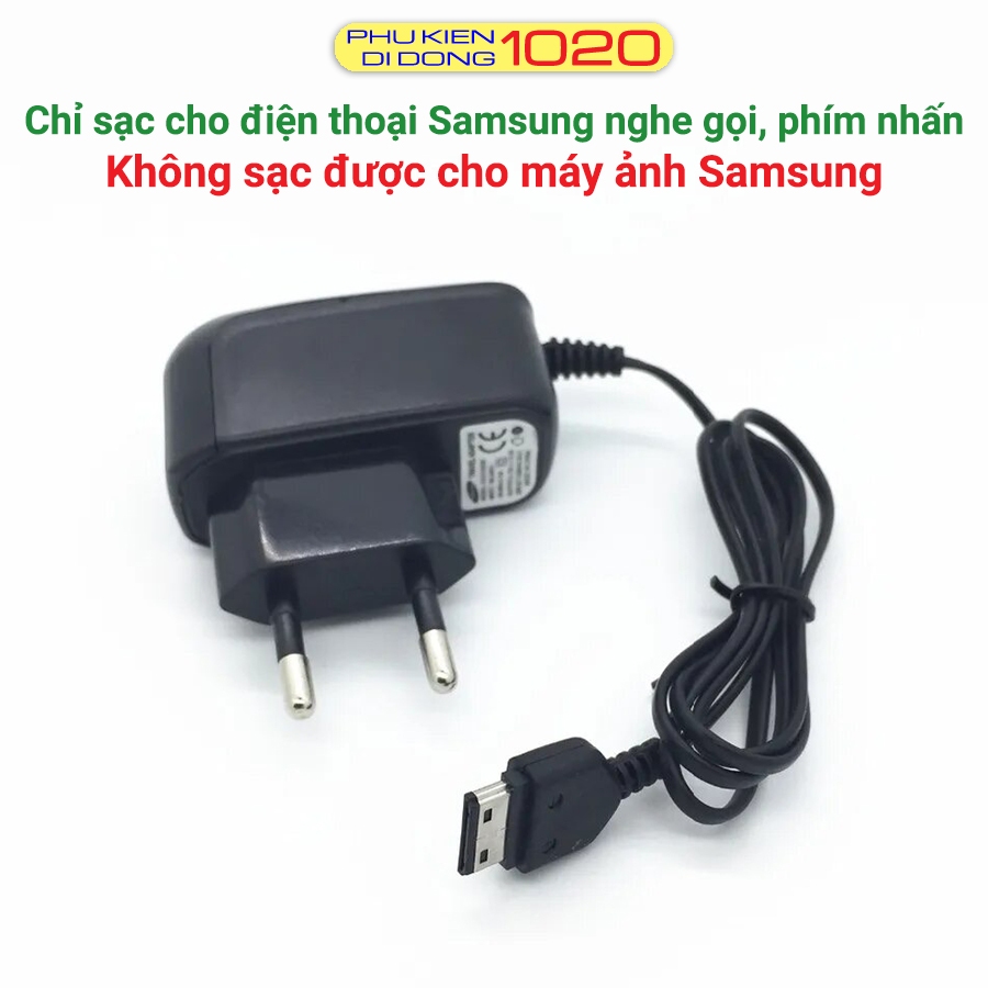 Cóc sạc liền dây Samsung E1050 E1080 E1150 E1200 E1200Y C3510 - Sạc không nóng máy, không gây hại cho pin