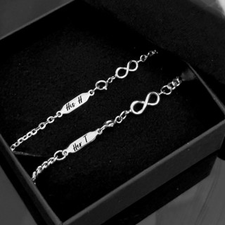 Lắc tay bạc:”My Valentine” khắc theo yêu cầu s925 The Mind