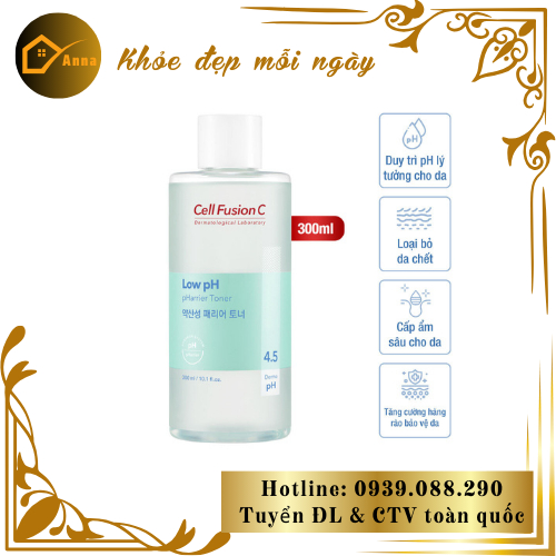 Nước cân bằng PH thấp, tăng cường hàng rào bảo vệ da 300ml - Cell Fusion C Low pH pHarrier Toner