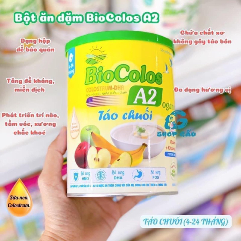 Bột ăn dặm BIOCOLOS A2 cho trẻ từ 4 tháng