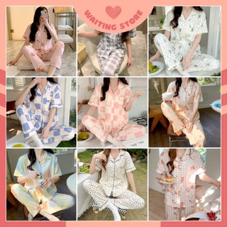 Đồ mặc nhà, đồ bộ nữ vải cotton ngắn tay quần dài nhiều màu và họa tiết CDCP01