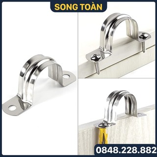 Đai Ôm Ống, [TÚI 10 CÁI] Đai Ống Omega Ôm Ống Inox 201 Phi 21 27 34 42 49 60 90 114mm