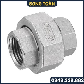 Rắc Co Inox, Đầu Nối Rắc Co Ren Trong Inox 304 Phi 21 27 34 42 49 60mm