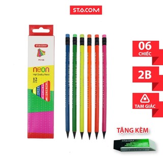 Bút chì neon color stacom pc106 thắp sáng thế giới của bạn với màu sắc rực rỡ