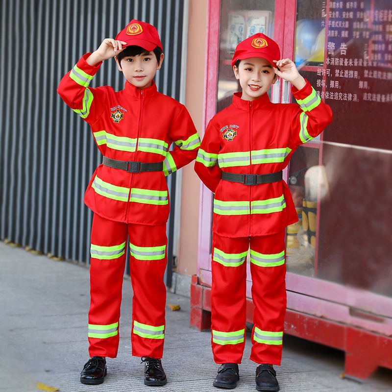 Bộ đồ lính cứu hỏa trẻ em 2-12 tuổi Đồ hóa trang lính cứu hỏa cho bé trai