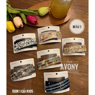 [đẹp] [TN7, TN8] Kẹp tóc - Cặp tóc đuôi, kẹp sau đính đá nhuyễn dành cho trung niên