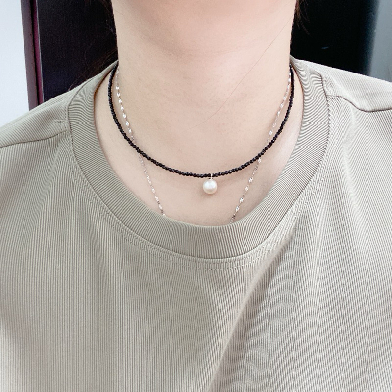 Vòng cổ spinel 2li cắt giác mặt trai akoya bóng đẹp TRANG SỨC ĐÁ XINH