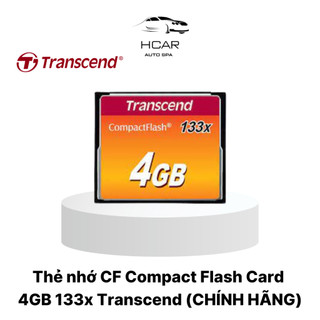 Thẻ nhớ CF Compact Flash Card 4GB 133x Transcend chuyên dùng cho máy CNC, cơ khí chính xác