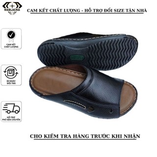 Dép da nam quai ngang thời trang sang trọng cao cấp SS99