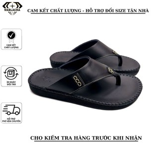 Dép nam quai kẹp thời trang cao cấp màu đen SS62