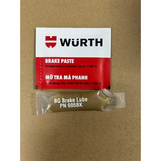 Combo 2 gói mỡ tra má phanh wurth brake paste 5.5g và bg 605bk