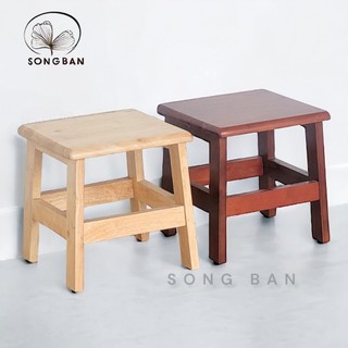  Ghế Đôn Gỗ Mặt Vuông Cao 31cm Nhiều Màu - Hàng VN Xuất Khẩu 