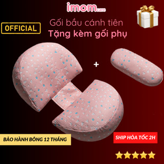 Gối bà bầu cánh tiên cao cấp imom, giảm tối đa đau lưng, tặng kèm gối phụ, hỗ trợ mẹ và bé ngủ ngon giấc - GB2