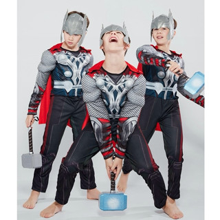 [HỎA TỐC] Bộ hoá trang cơ bắp Thần Sấm Thor cho bé trai Trang phục Siêu anh hùng Halloween