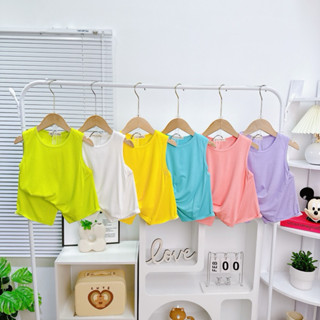 NT039 Bộ ba lỗ, sát nách thun lạnh Minky mom cho bé trai, bé gái, sơ sinh màu trơn