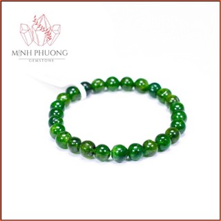 Vòng tay Phong Thủy chuỗi hạt đá Diopside 8 ly xanh ngọc VT600 - Hợp mệnh Mộc, Hỏa - Tặng kèm hộp đựng