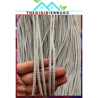 Dây dù loại 3.5mm, dây dù trang trí màu trắng sọc, dây buộc hàng, siêu chắc chắn