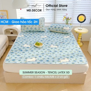 Chiếu cao điều hòa cao su non Latex 5D nhập khẩu cao cấp MD.DECOR - BEDDING nhiều họa tiết cute kích thước M6 M8