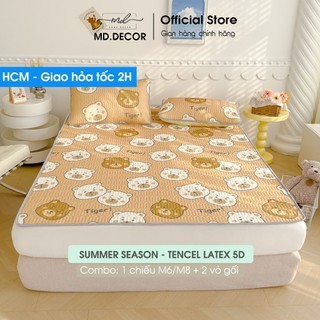 Chiếu điều hòa cao su non Latxe 5D nhập khẩu cao cấp MD.DECOR - BEDDING họa tiết dễ thương size M6 M8
