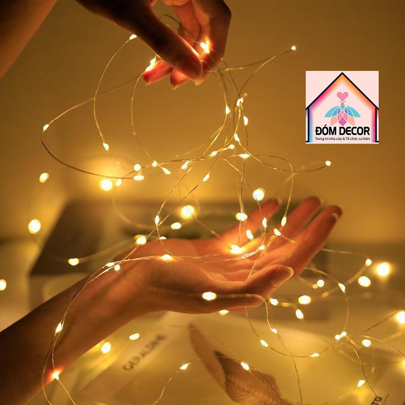 [Tặng kèm sẵn Pin AA] Đèn Led Trang Trí,đèn Led Đom Đóm Chạy Bằng Pin 3 Chế Độ Sáng