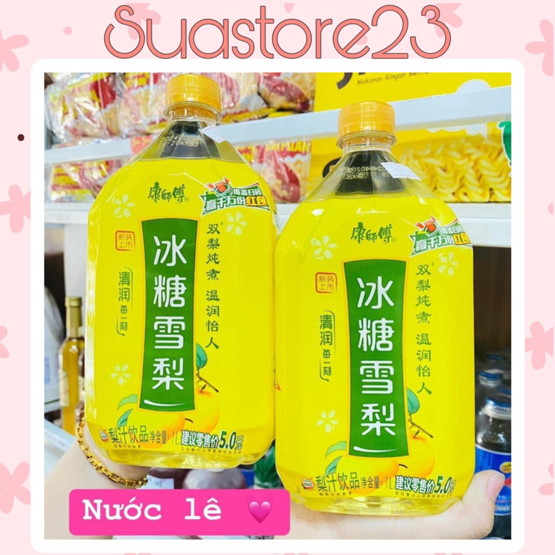 Nước lê, nước đào chai 1 lít