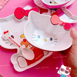 Chén dĩa 3D mẫu mới Hello Kitty