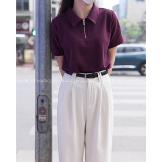 MARKI/ ÁO POLO BASIC KHOÁ KÉO CỘC TAY A397