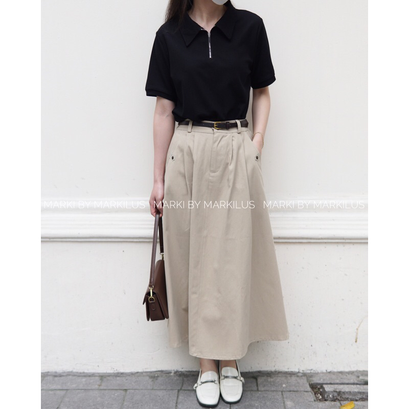 MARKI/ ÁO POLO BASIC KHOÁ KÉO CỘC TAY A397