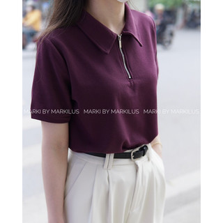 MARKI/ ÁO POLO BASIC KHOÁ KÉO CỘC TAY A397